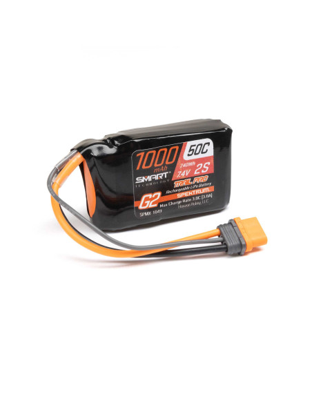 7.4V 1000mAh 2S 50C Smart G2 Trail Pro LiPo Battery: IC2