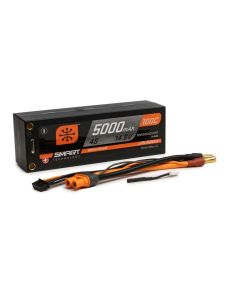 SPEKTRUM Smart LiPo 5000mAh 4S 14.8V 100C Hardcase 5mm