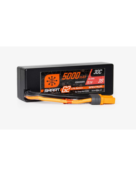 11.1V 5000mAh 3S 30C Smart G2 Hardcase LiPo Battery: IC5