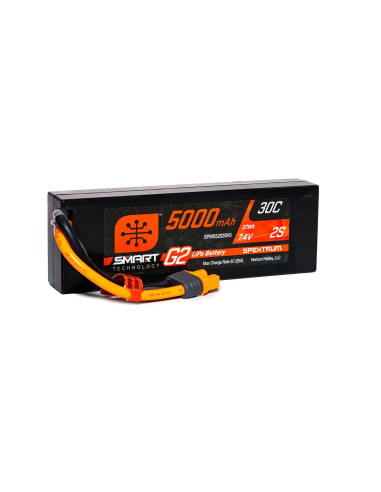 7.4V 5000mAh 2S 30C Smart LiPo G2 Hard Case: IC3