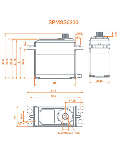 S6230 Standard Digital High Torque Metal Gear...