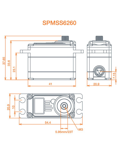 S6260 Standard Digital HV High Speed Metal Gear...