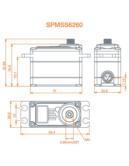 S6260 Standard Digital HV High Speed Metal Gear Surface Servo