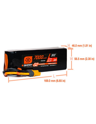 22.2V 7000mAh 6S 30C Smart G2 LiPo Battery: IC5