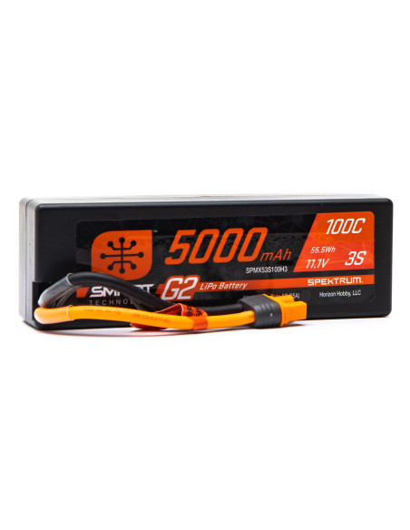 11.1V 5000mAh 3S 100C Smart G2 Hardcase LiPo Battery: IC3