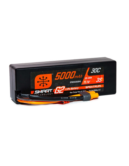 11.1V 5000mAh 3S 30C Smart G2 Hardcase LiPo Battery: IC3