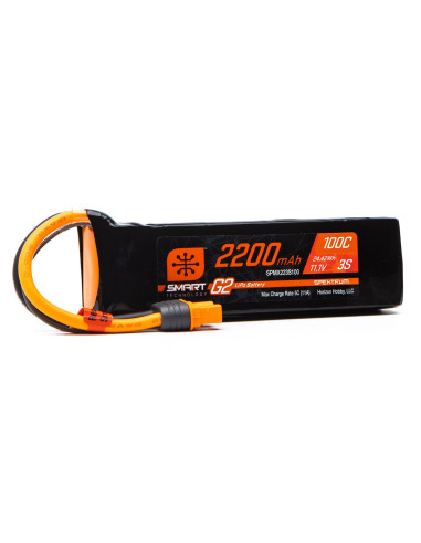 11.1V 2200mAh 3S 100C Smart G2 LiPo Battery: IC3