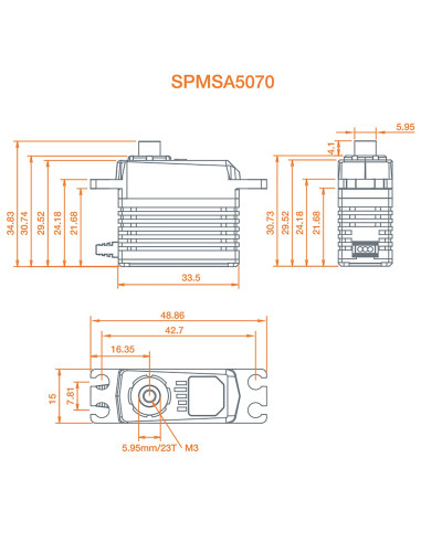 A5070 Mini Digital HV High Torque High-Speed...