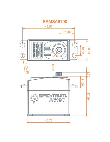 A6190 Standard Metal Gear HV Aircraft Servo