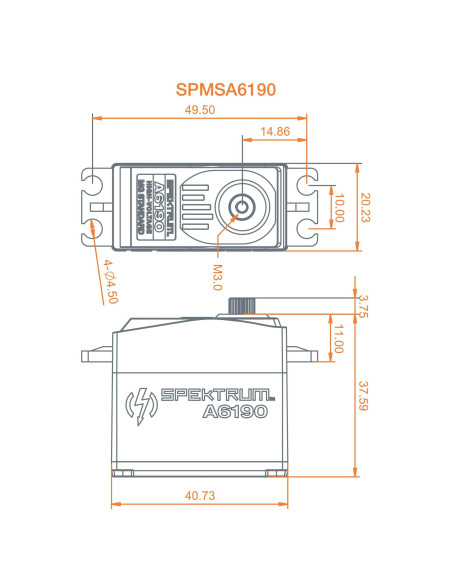 A6190 Standard Metal Gear HV Aircraft Servo
