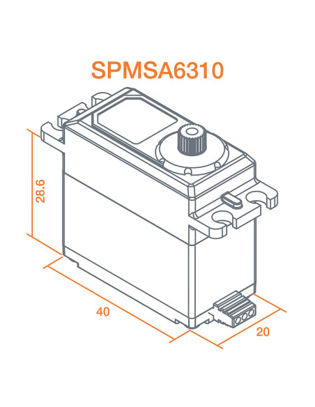 A6310 Standard Digital HV High Torque Brushless Metal Gear Aircraft Servo