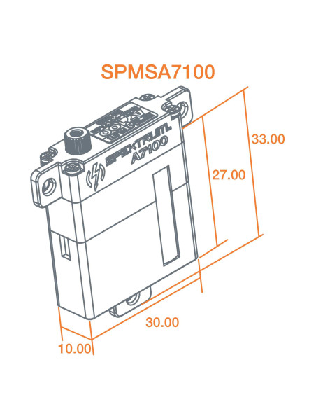 A7100 MT-MS Metal Gear HV Wing Servo