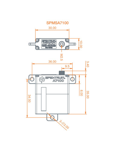 A7100 MT-MS Metal Gear HV Wing Servo