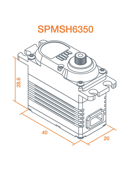 H6350 Standard Digital HV Brushless Ultra Torque High Speed Heli Cyclic Servo