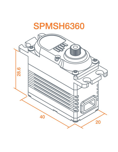 H6360 Standard Digital HV Brushless Mid Torque...