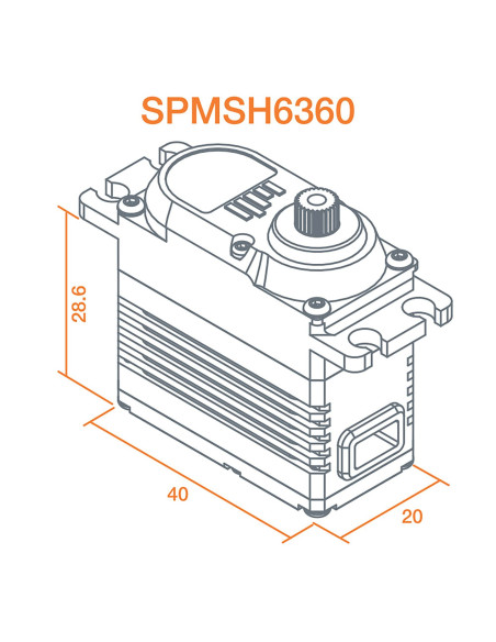 H6360 Standard Digital HV Brushless Mid Torque Ultra Speed Heli Tail Servo
