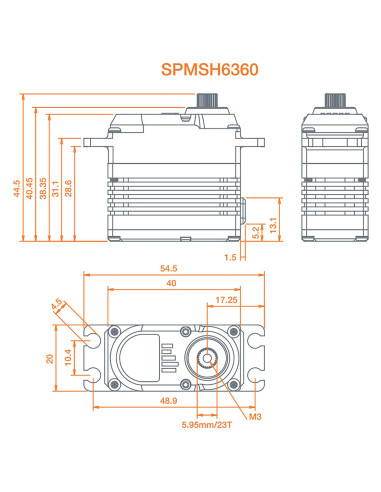 H6360 Standard Digital HV Brushless Mid Torque...