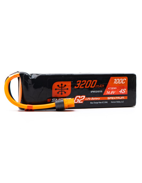 14.8V 3200mAh 4S 100C Smart G2 LiPo Battery: IC3