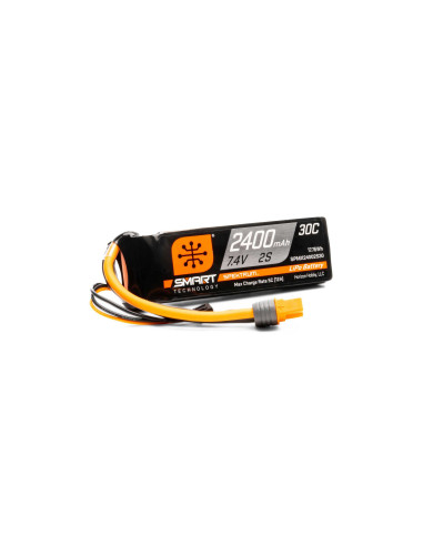 7.4V 2400mAh 2S Smart 30C LiPo Battery: IC3...