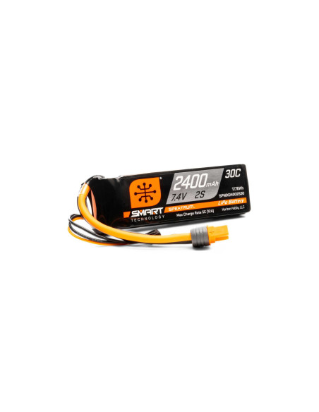 7.4V 2400mAh 2S Smart 30C LiPo Battery: IC3 Connector