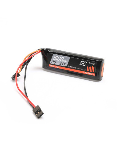 7.4V 1600mAh 2S 5C Receiver LiPo Battery