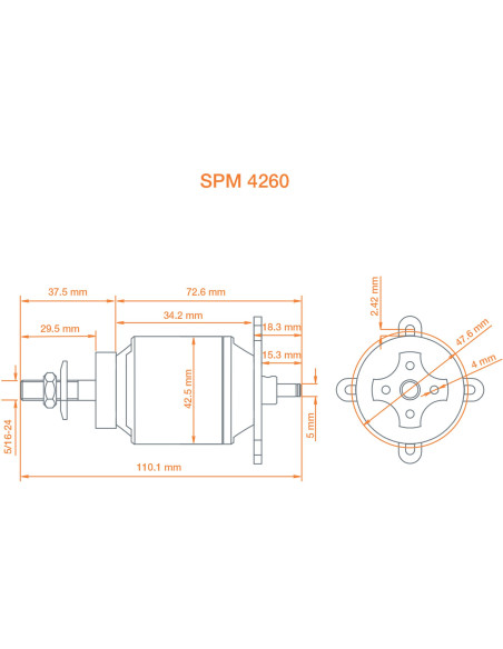 Avian 4260-480Kv Outrunner Brushless Motor