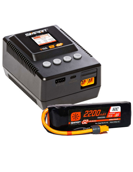 Smart Powerstage Air Bundle: G2 2200mAh 3S LiPo IC3 & S155 Charger