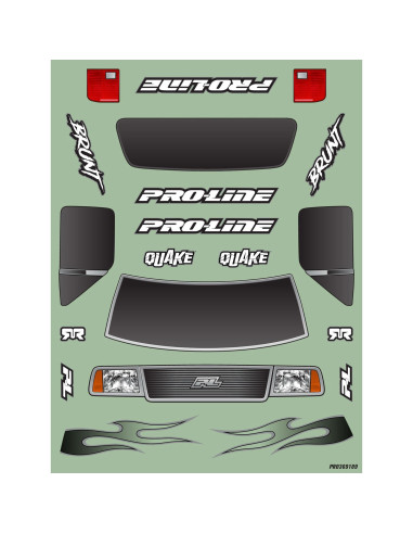 Pre-Cut Brunt Clear Body: ARRMA QUAKE 223S