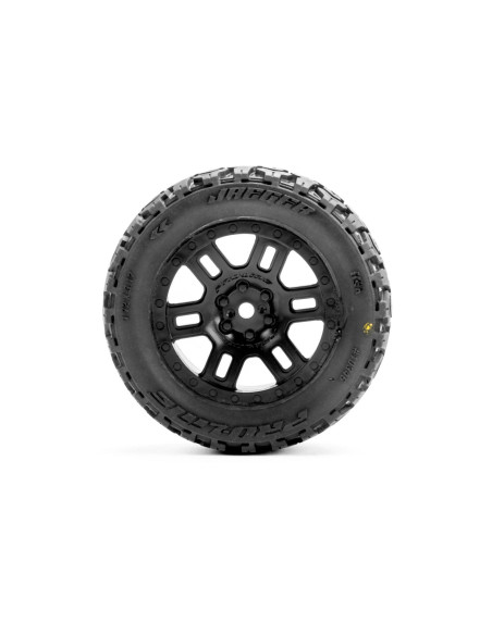 Jaeger Front-Rear MT Tires MTD 12mm Black Split Six (2): ARRMA MINI KRATON