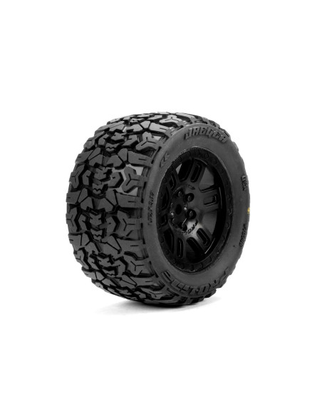 Jaeger Front-Rear MT Tires MTD 12mm Black Split Six (2): ARRMA MINI KRATON