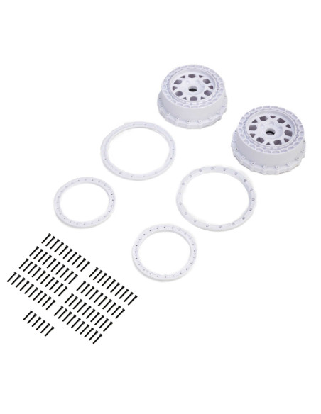 Wheel and Beadlock Set  White (2): 5IVE-T 3.0