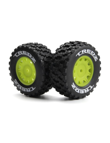 Assembled Wheel & Tyre Set (Fluoro Green-2pcs)
