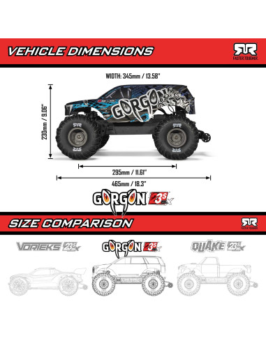1-10 GORGON 223S 2WD RTR Brushless Monster...