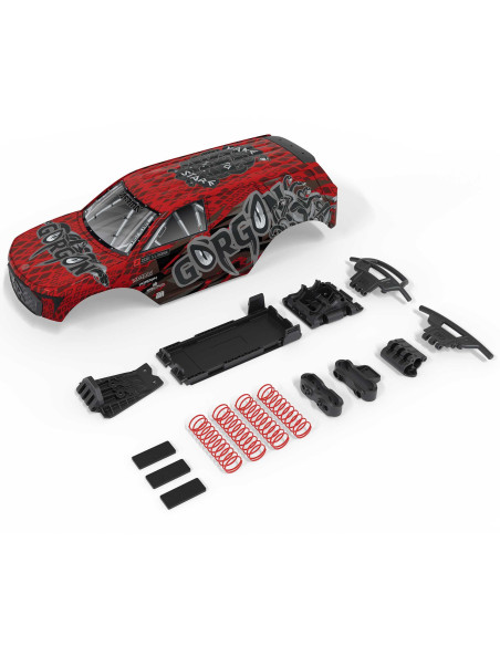 1-10 GORGON Painted Decaled Trimmed Body Set  Red-Black