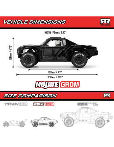 1-16 MOJAVE GROM 4X4 RTA KIT Brushed Desert...