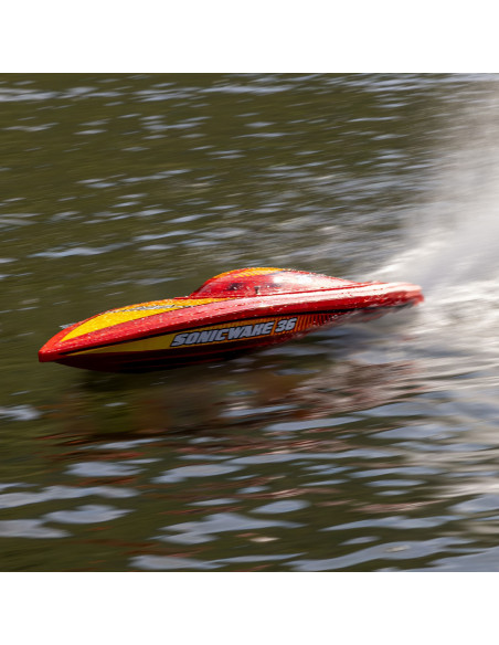 Pro Boat Sonicwake 36" V3 Self-Righting V-Hull Boat RTR Pro Boat Sonicwake 36" V3 Self-Righting V-Hull Boat RTR  Red