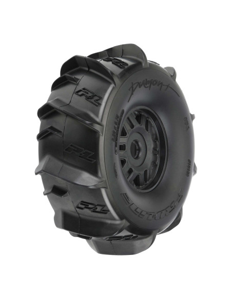 Pro-Line Racing 1-7 Dumont Fr-Rr Sand-Snow Mojave Tires Mounted 17mm Blk Whls (2)