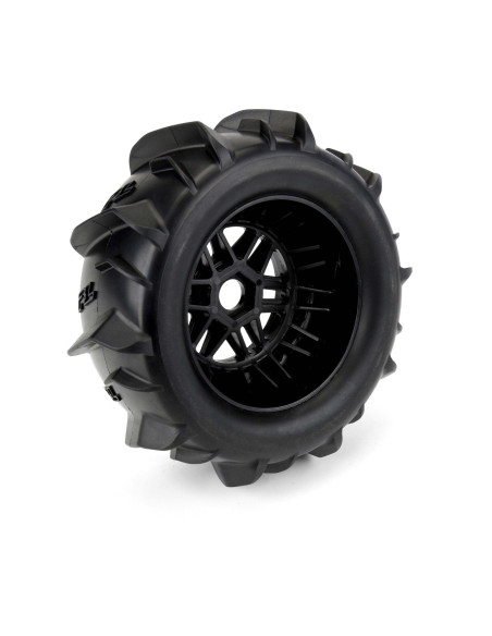 Pro-Line Racing 1-7 Dumont Fr-Rr Sand-Snow Mojave Tires Mounted 17mm Blk Whls (2)