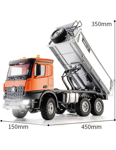 Volquete 1598 1/14 Metálico 2.4Ghz 14CH Huina