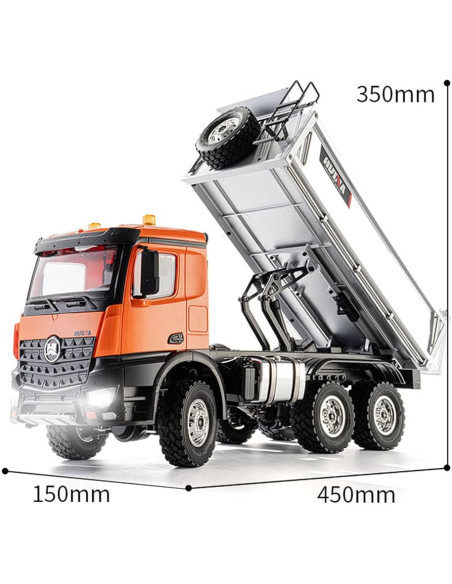 Volquete 1598 1/14 Metálico 2.4Ghz 14CH Huina