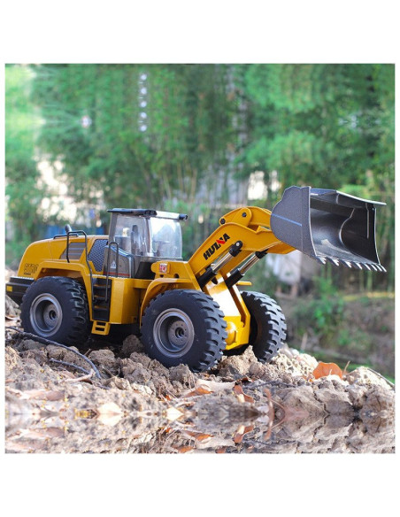 Bulldozer Retroexcavadora 1583 1/14 Metálica Huina