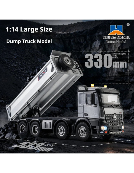 Volquete 1536 PRO 1/14 SEMI METALICO 2.4G 13CH HUINA