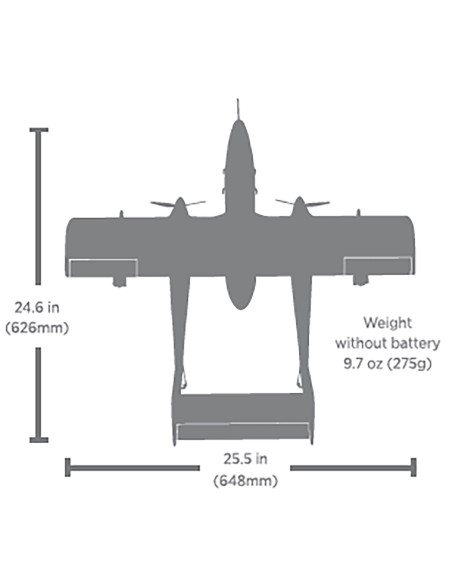 E-flite Micro OV-10 Bronco 645mm BNF Basic with AS3X and SAFE Select