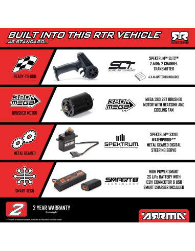 ARRMA 1-16 FREEDOM FLYER GROM 4X4 RTR Brushed...