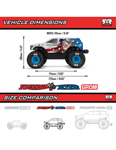 ARRMA 1-16 FREEDOM FLYER GROM 4X4 RTR Brushed...