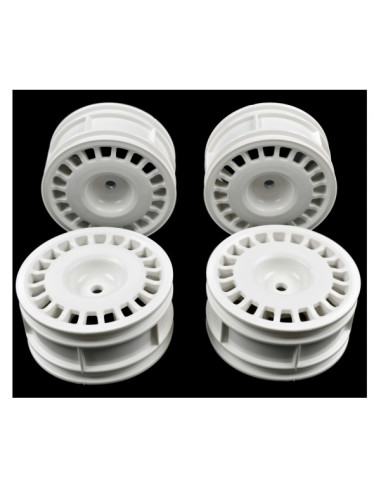 Llantas 1/10 Rally Dish Wheel blanco (4)...
