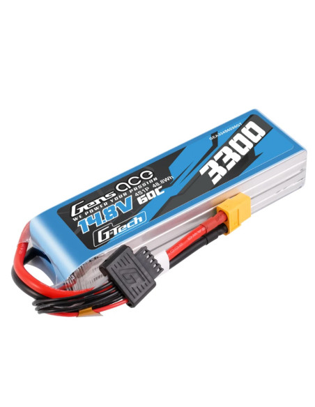Batería LiPo Gens ace G-Tech 3300mAh 14.8V 60C 4S XT60