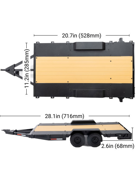 Axial 1-10 SCX10 Flat Bed Vehicle Trailer