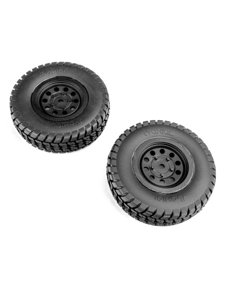 Axial Tire & Wheel Set  Mounted (2): SCX10 Trailer