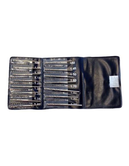 JUEGO BROCAS 1,05mm a 2mm. (15pzs)